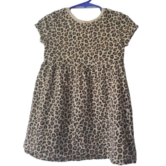 Old Navy Short Sleeve Leopard Dress 3T 🐯 - Picture 1 of 7